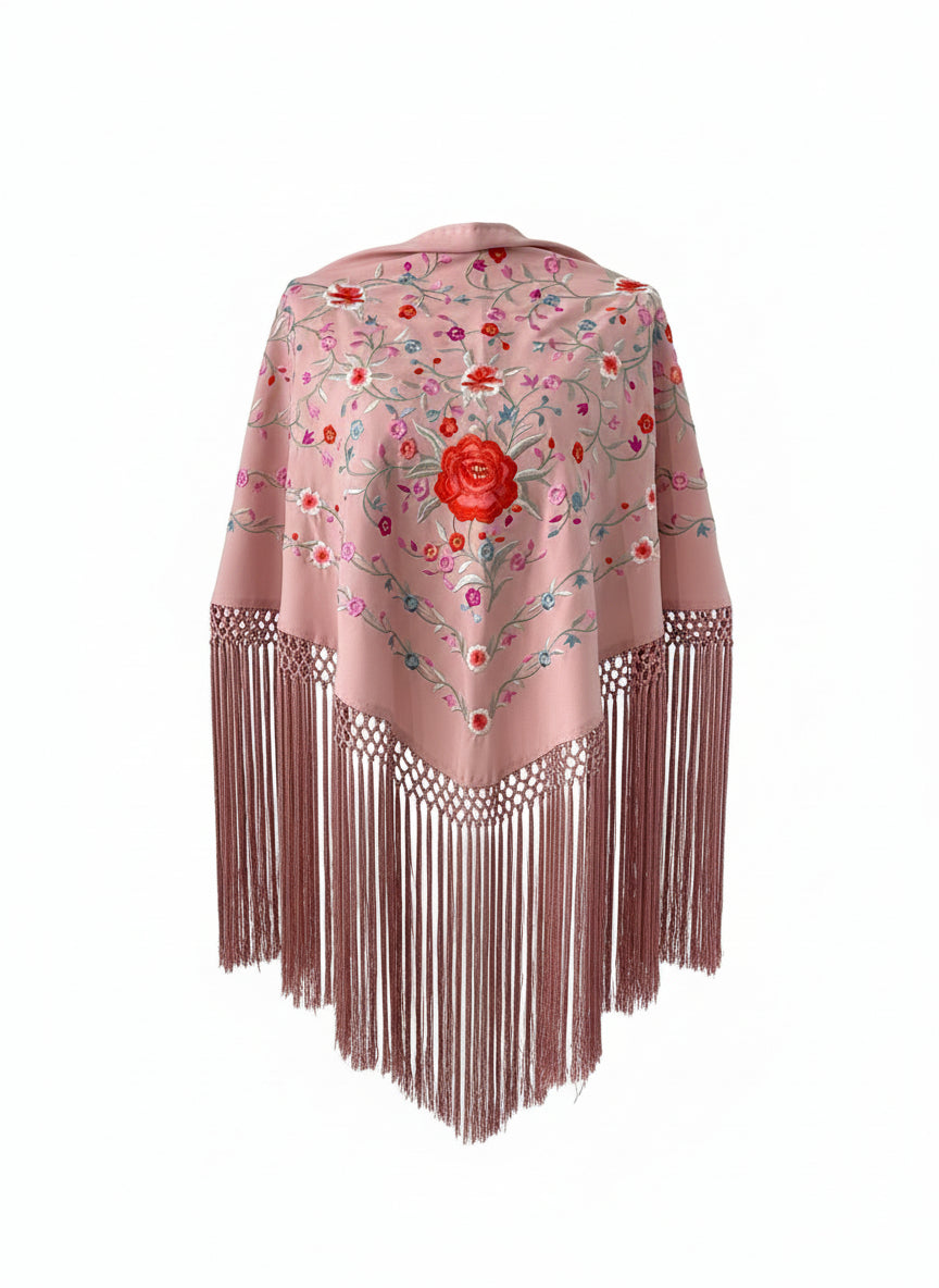 Mantoncillo Triangular Rosa Bebé con Color 150cm | Ref. MT8