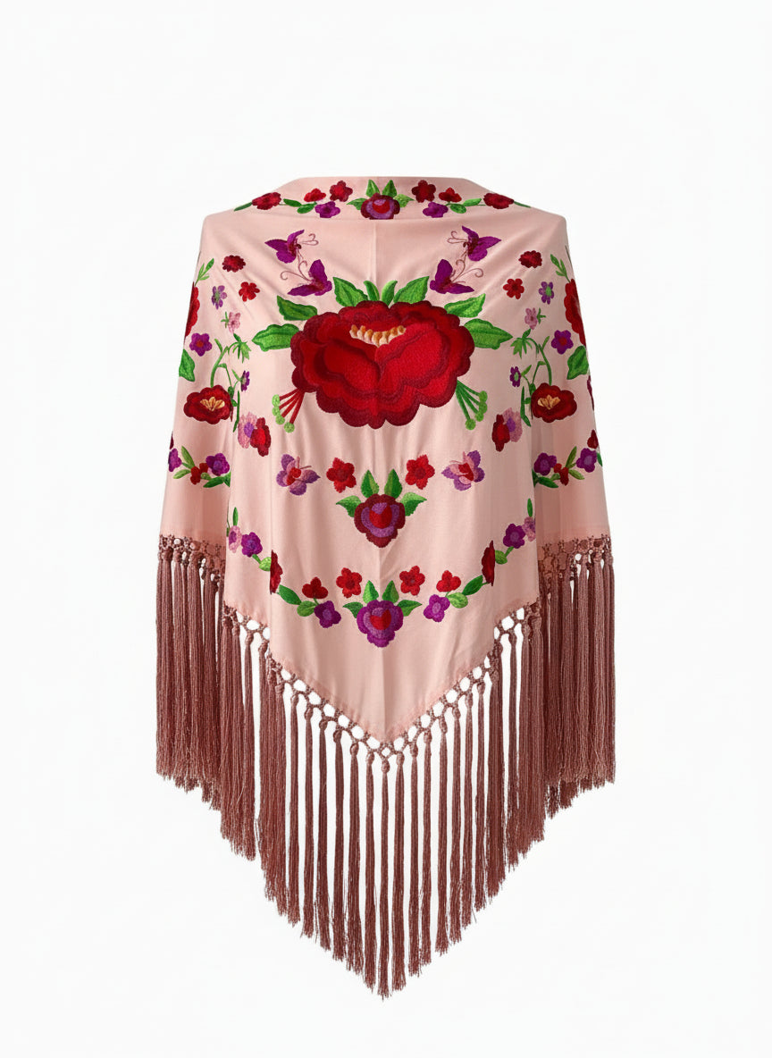 Mantoncillo Triangular Rosa Bebé con Color 150cm | Ref. MT3