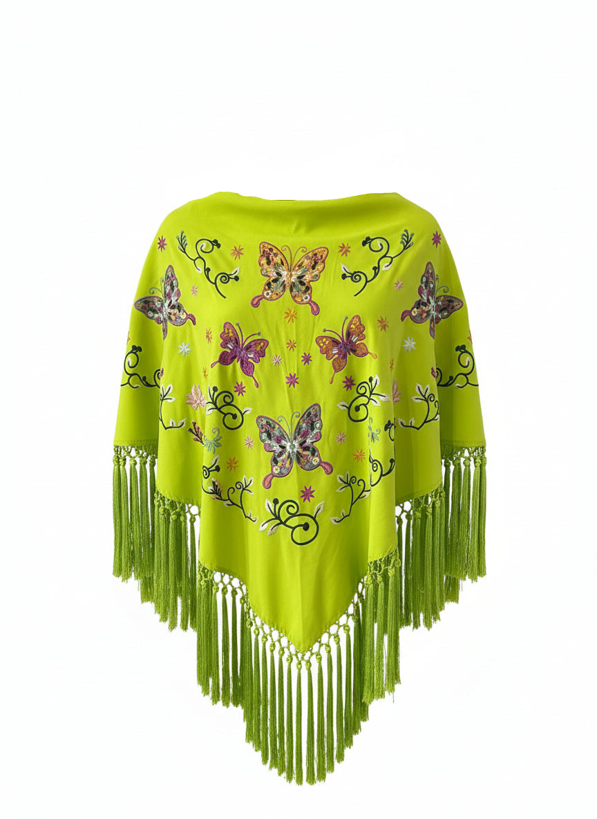 Mantoncillo Triangular Verde Lima 150cm | Ref. MT1