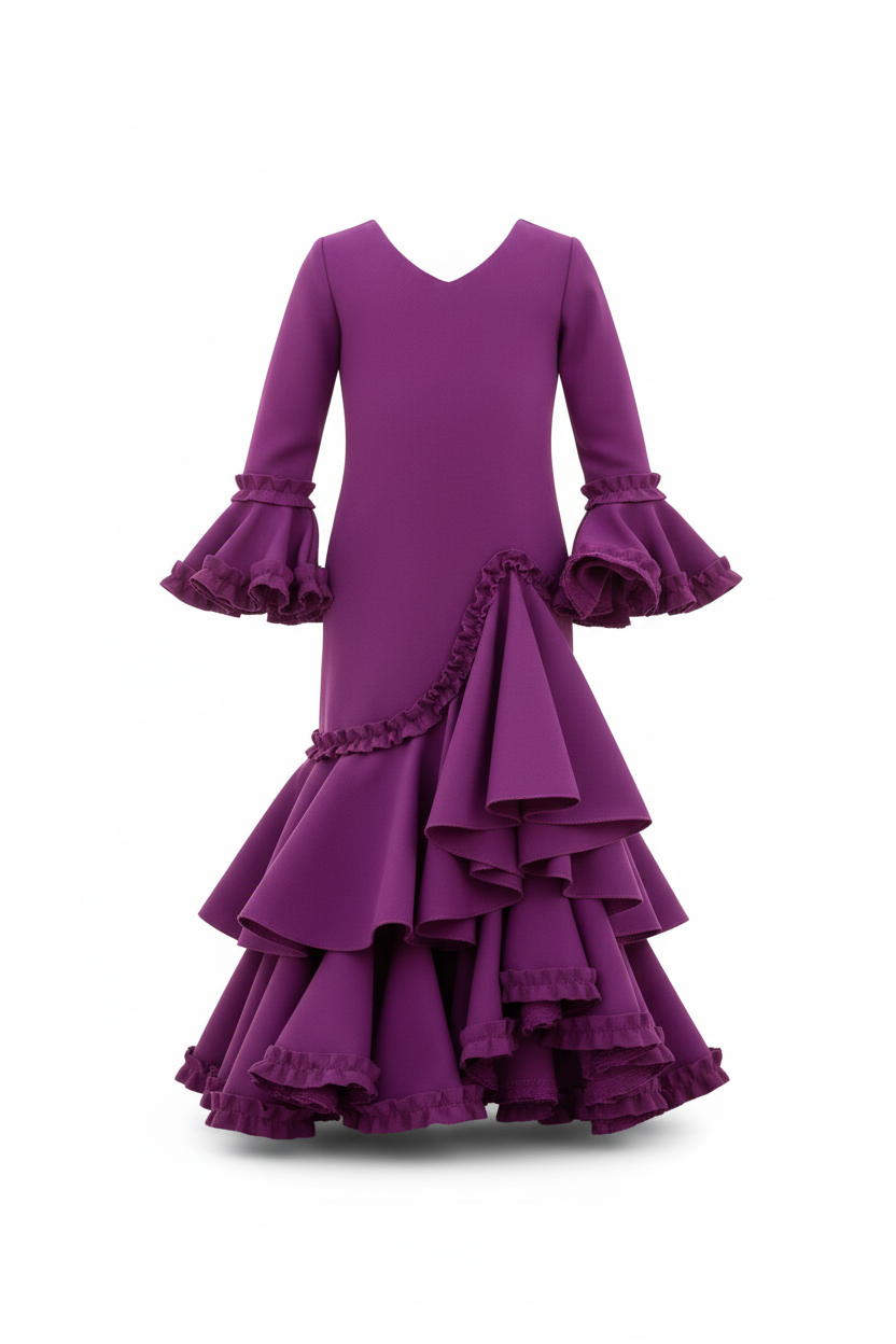 Flamenco Dress for Girls - Bougainvillea - Vibrant Color | Ref. KL501