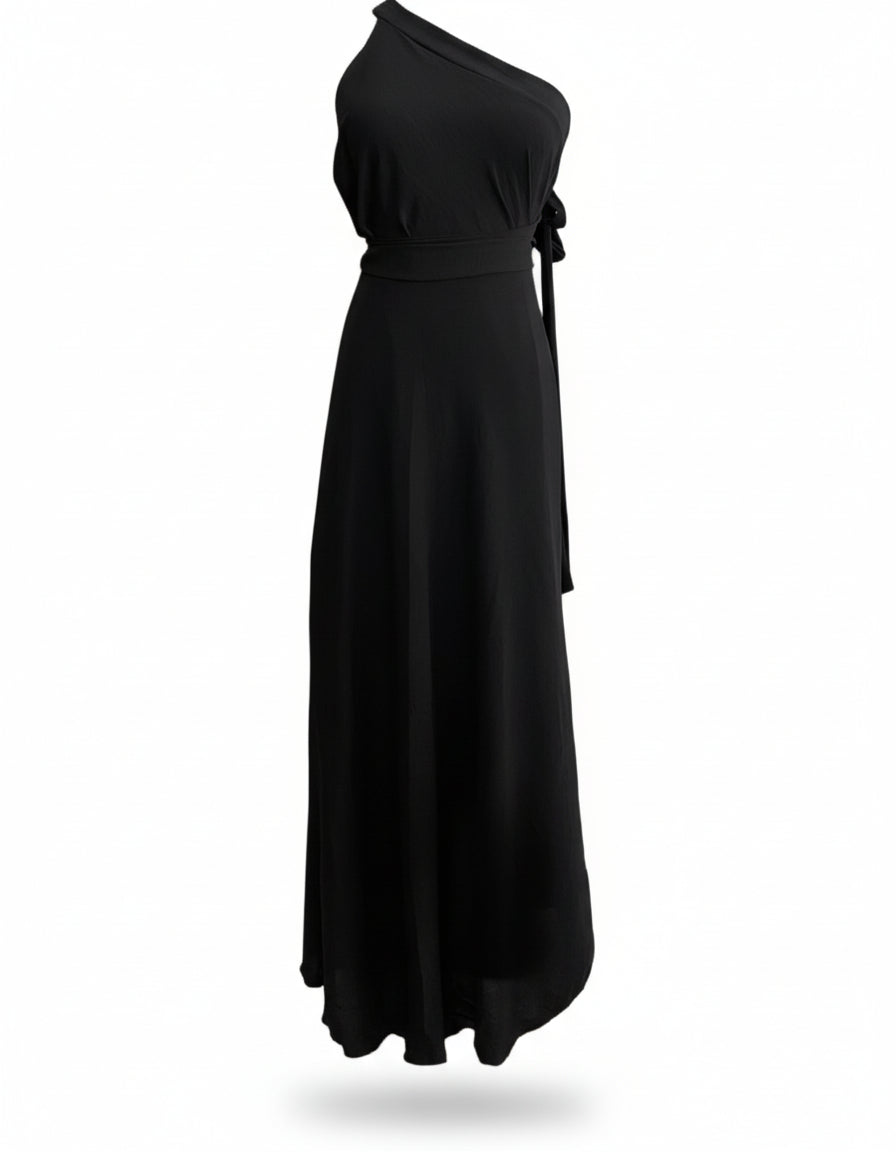 LONG BLACK DRESS 6244