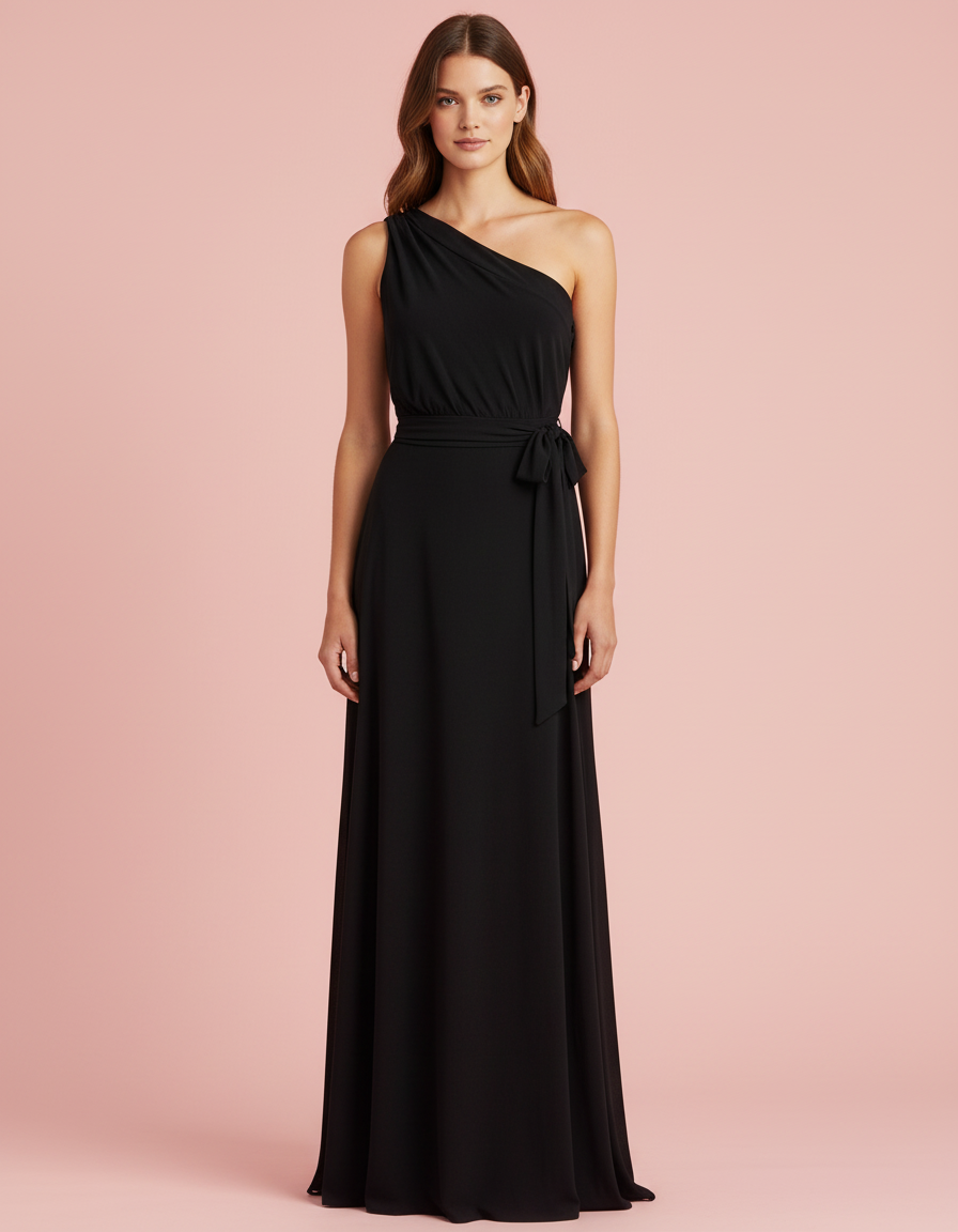 LONG BLACK DRESS 6244