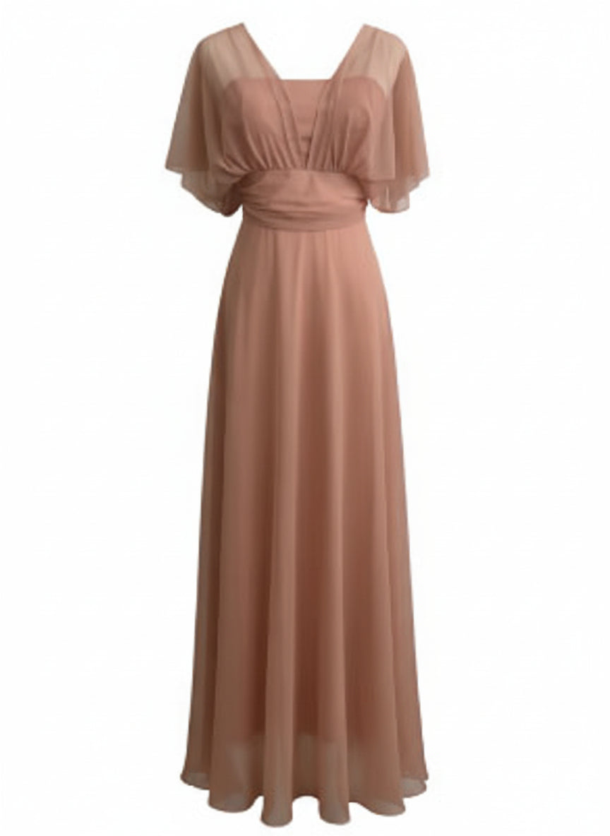VESTIDO LARGO ROSA NUDE 3776